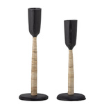 Kesha Candle Holder, Black, Metal