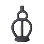 Ramina Candle Holder, Black, Polyresin
