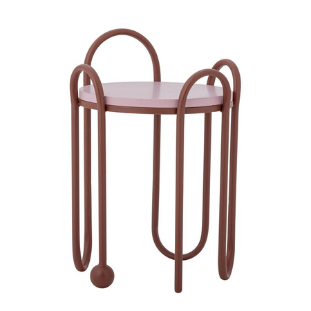 Whimsica Side Table, Red, Metal