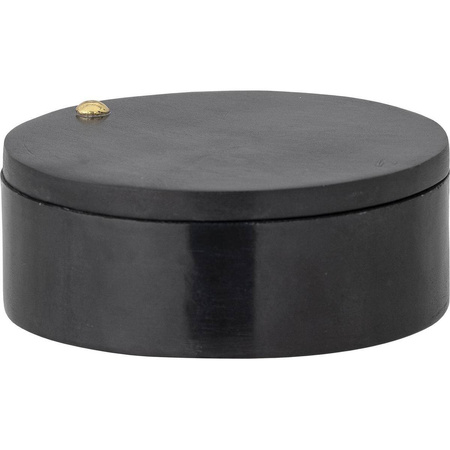 Manja Jar w/Lid, Black, Soapstone