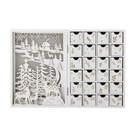 Kalendarz adwentowy Bloomingville ELIMAR biały