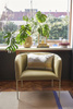 HÜBSCH EYRIE green and yellow armchair