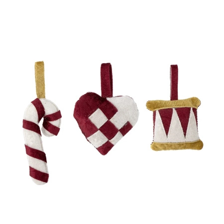 Velua Ornament, Red, Polyester