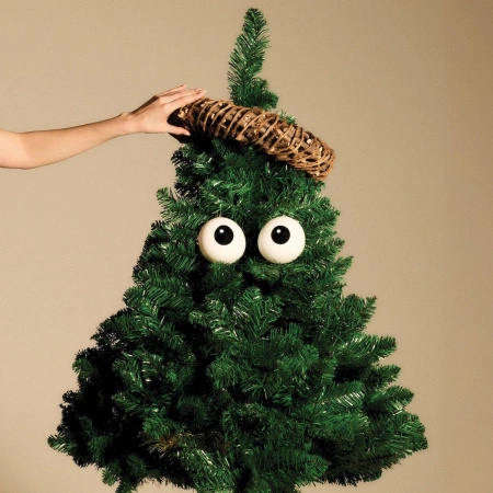 Zestaw 2 ozdób świątecznych Carol ALESSI Christmas collection biało czarnych