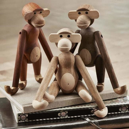 Wooden decoration KAY BOJESEN Monkey small smoked oak