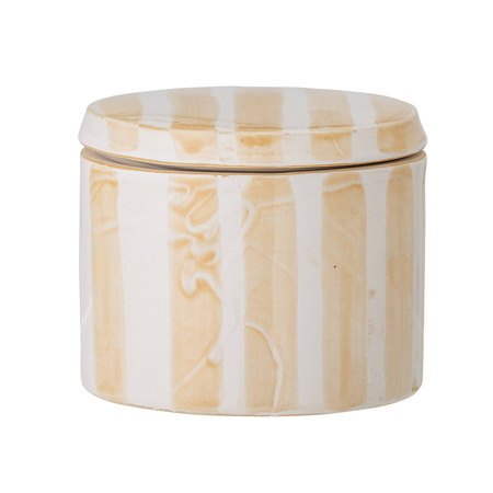 Cathe Jar w/Lid, Yellow, Stoneware