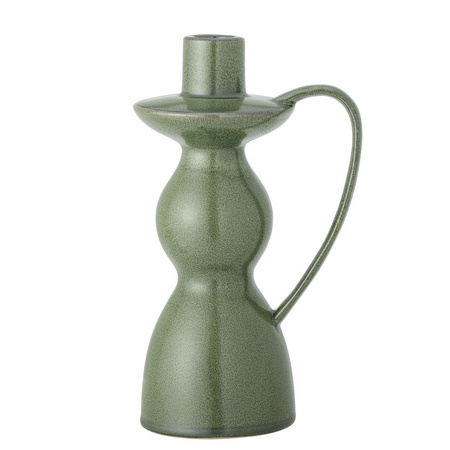 Fija Candle Holder, Green, Stoneware