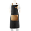 Apron in canvas and leather
