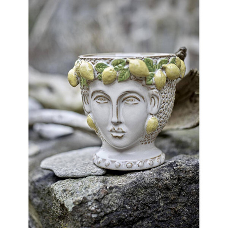 Limone Flowerpot, Yellow, Stoneware