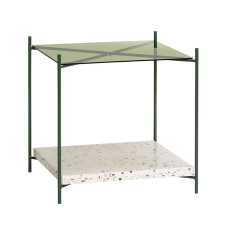 Stolik pomocniczy Hübsch TERRAZZO zielony