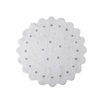 Dywan bawełniany Lorena Canals BISCUIT biały Ø140 cm