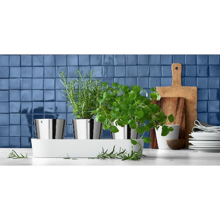 Zestaw 3 doniczek na zioła WMF GOURMET srebrny