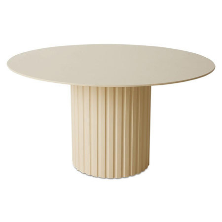 Pillar dining table round cream