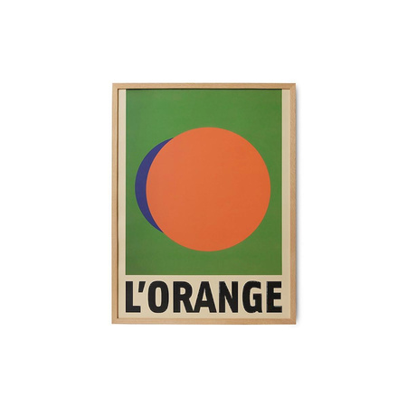 Oprawione dzieło sztuki HKLIVING L'ORANGE pomarańczowe