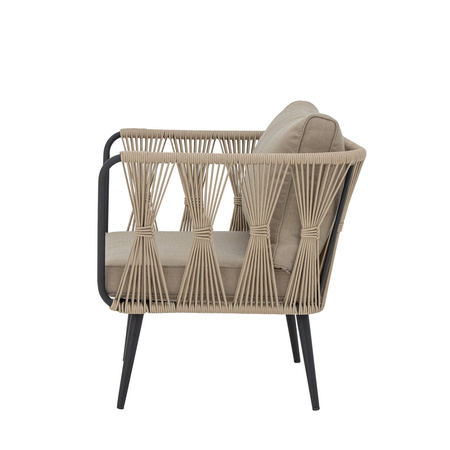 Pavone Fire-resistant Lounge Chair, Brown, Metal