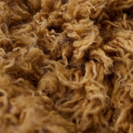Fluffy round rug caramel (200x200cm)