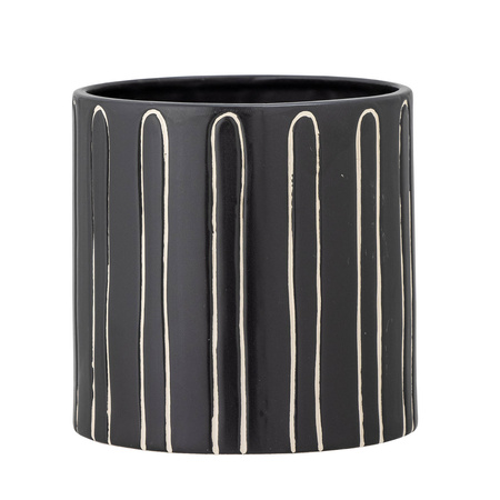 BLOOMINGVILLE TROY black flowerpot