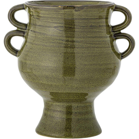 Raia Flowerpot, Green, Stoneware