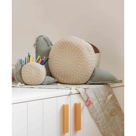 Kosz Lorena Canals SNAIL zielono beżowy