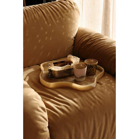 Arc lounge fauteuil, frame ash, royal velvet, cream