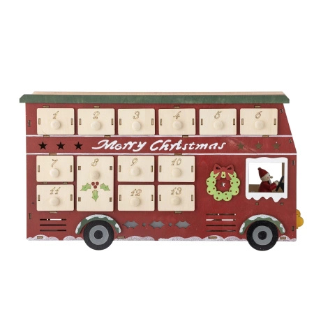 Edward Calendar w/light, Red, Plywood