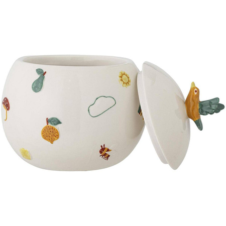 Agnes Jar w/Lid, White, Stoneware