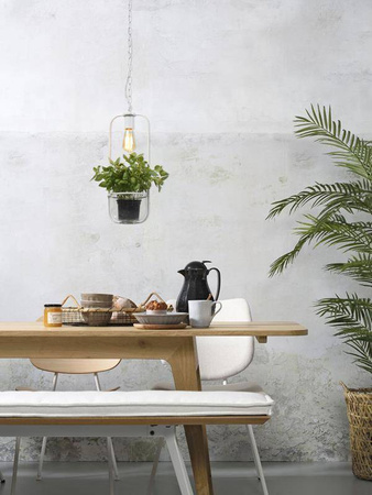 Hanging lamp, plant holder Florence 52x19cm, white