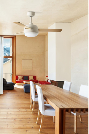 Ceiling fan with LEDS C4 KLAR lamp white