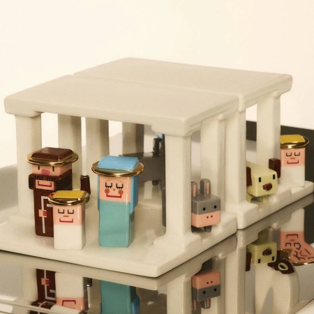 Porcelanowa szopka ALESSI Christmas collection wielokolorowa