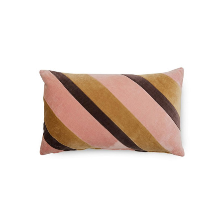 Striped velvet cushion Sunkissed (50x30cm)