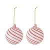 Zwirl Ornament, Red, Glass