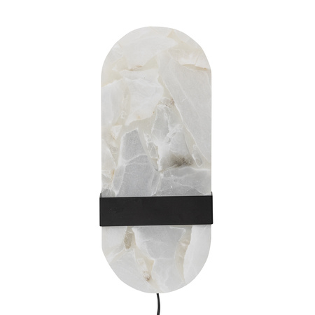 Taco Wall Lamp, Black, Alabaster