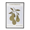Poire Illustration w/ Frame, Black, Pine