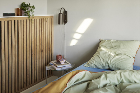 HÜBSCH ZENITH brass silver wall lamp