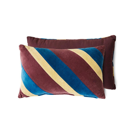 Striped velvet cushion Speakeasy (50x30cm)
