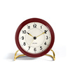 Station Table clock Ø11 cm bordeaux/white