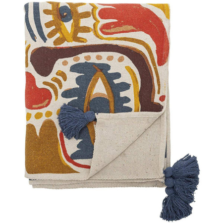 Horus Throw, Orange, Recycled Cotton