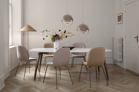 GUBI Multi-Lite L Rose Gold Hanging Lamp