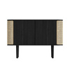 UMAGE TREASURES 2-door chest of drawers, oak, black, Viennese wickerwork