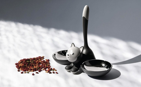 Miska na pokarm dla zwierząt Alessi Tigrito czarna