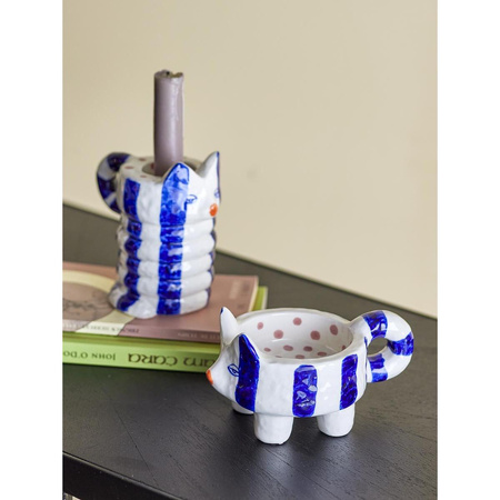 Zestaw 2 Świeczników Bloomingville CATY niebieski