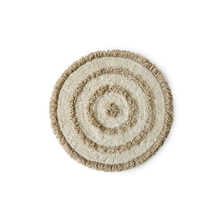 Round bath mat cream (80x80cm)