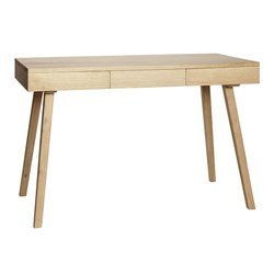 Biurko z szufladami Hübsch dębowe 120 cm naturalne
