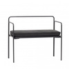 Ławka tapicerowana Hübsch SIMPLY czarna
