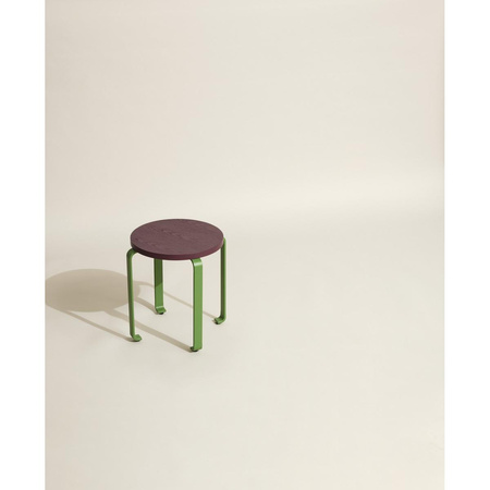 Smile Stool Burgundy/Green