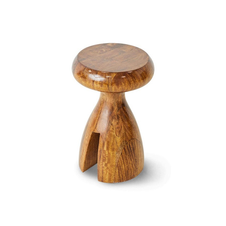 Stołek HKLIVING WOODEN brązowy