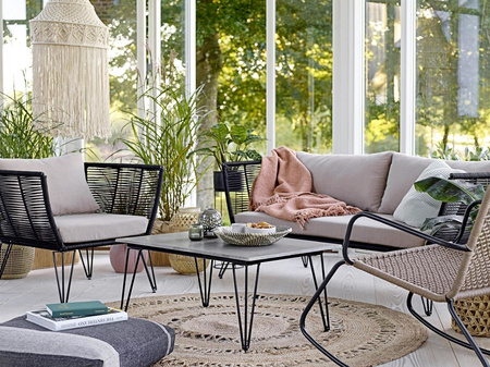 Sofa ogrodowa Bloomingville Mundo czarna
