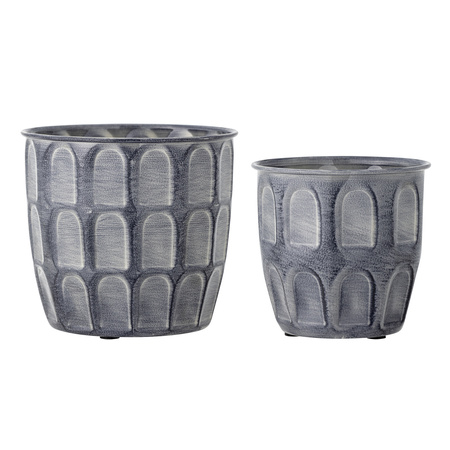 Set of 2 BLOOMINGVILLE KALLY gray flowerpots