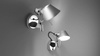 Lampa Artemide Tolomeo Faretto Micro z włącznikiem srebrna