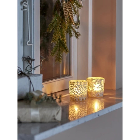 Zestaw 2 świeczników Bloomingville MYR białych